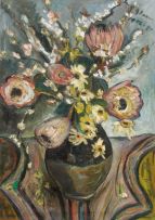 Irma Stern; Still Life with Proteas in a Jar