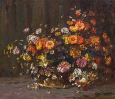Adriaan Boshoff; Still Life of Spring Flowers