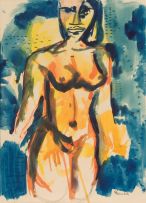 Alexis Preller; Kneeling Nude Woman