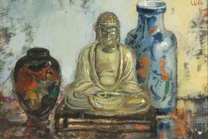 Pieter Wenning; Buddha with Two Vases