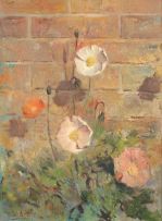 Errol Boyley; My Garden Wall with Poppies, Roosevelt Park, Johannesburg