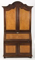 A Cape stinkwood and rooiels bureau bookcase, 19th century