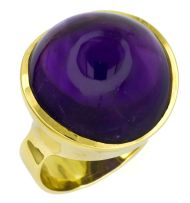 18ct gold and amethyst ring