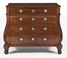 A satinwood commode, possibly Dutch, 18th century