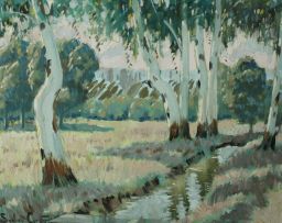 Sydney Carter; Gum Trees by a Stream