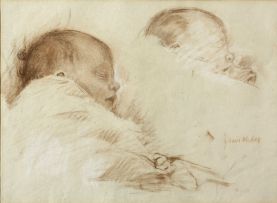 Frans Oerder; Study of a Sleeping Baby