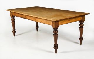 A Cape yellowwood and rooiels dining table, 19th century