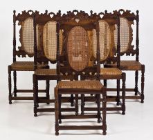A set of six Cape stinkwood Tulbagh style side chairs, 19th century