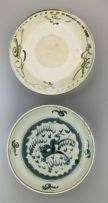 Two Chinese provincial saucer dishes, Qing Dynasty, circa 1750