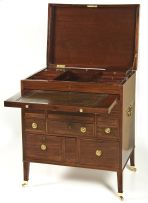 A George III mahogany gentleman's writing and dressing chest