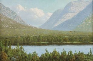 Jan Ernst Abraham Volschenk; A Vlei in Mountains (Happy Valley, Riversdale)