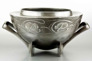 A 'Tudric' pewter rose bowl designed by Rex Silver for Liberty & Co, circa 1903