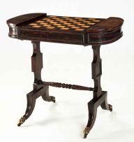 A Regency rosewood writing and games table
