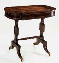 A Regency rosewood writing and games table