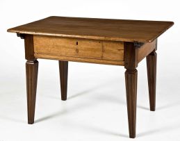 A Cape stinkwood and yellowwood peg-top side table, 19th century