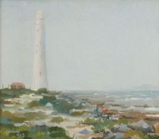 Gregoire Boonzaier; Kommetjie Lighthouse in the Mist