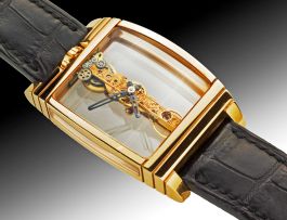 Corum 18k rose gold Golden Bridge Limited Edition wristwatch, ref. 141234-113•550•55F