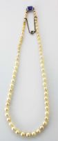 Single-row cultured pearl necklace