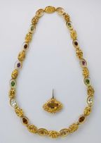 Gem-set and gold necklace, Erich Frey, 1970's