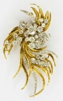 Diamond and gold brooch, 1960s
