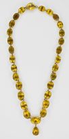 Gold and citrine necklace