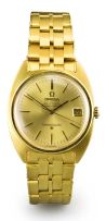 Omega Gold Constellation automatic chronometer wristwatch with date and bracelet, ref 564m A28081