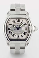 Cartier A ‘Roadster’ Stainless Steel automatic Tonneau-form wristwatch with date and bracelet, circa 2005, ref 700323CD-2510