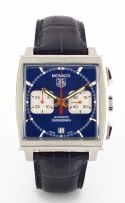Tag Heuer A stainless steel ‘Monaco’ chronograph wristwatch ref. CW 2113-0