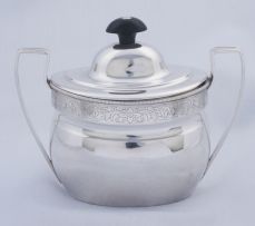 A Cape silver covered sugar bowl, Willem Godfried Lotter, early 19th century