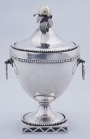 A Cape silver covered sugar bowl, Gerhardus Lotter, early 19th century