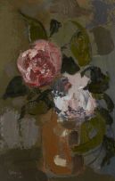 Gregoire Boonzaier; Camellias in a Pottery Vase
