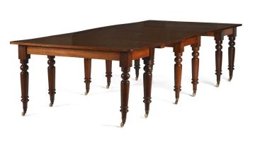 A Cape yellowwood and stinkwood extending dining table, 19th century