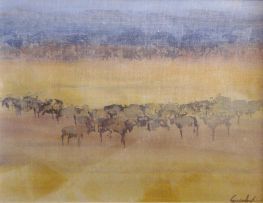Gordon Vorster; A Herd of Wildebeest