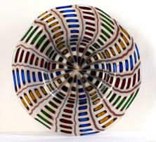A 'Diamantati' glass dish, designed by Ercole Barovier for Barovier & Toso, 1968