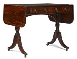 A mahogany sofa table, 19th century