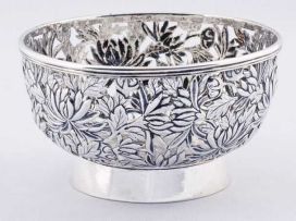 A Chinese export silver bowl, mark of Sing Fat, Canton, early 20th century