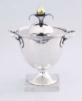 A Cape silver covered sugar bowl, Daniel Heinrich Schmidt, 19th century