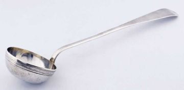 A Cape silver Old English pattern soup ladle, Johannes Combrink, early 19th century
