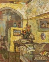 Gregoire Boonzaier; Interior of a Cottage