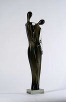 A Murano smokey-grey glass figural sculpture