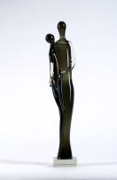 A Murano smokey-grey glass figural sculpture