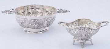 A Dutch silver porringer, 1814-1953