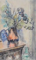 Maud Sumner; A Still Life of Hydrangeas in a Copper Jug
