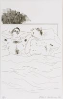 David Hockney; In the Dull Village