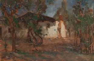 Pieter Wenning; A Cottage Amongst the Trees