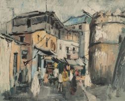 George Enslin; A Busy Street