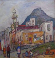 Kenneth Baker; Bo-Kaap Street Scene with Figures
