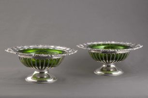 A pair of Edwardian silver comports, George Howson, Sheffield, 1904