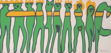 Walter Battiss; Ten Green Figures