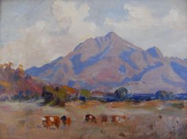 Allerley Glossop; Cattle in a Mountainous Landscape